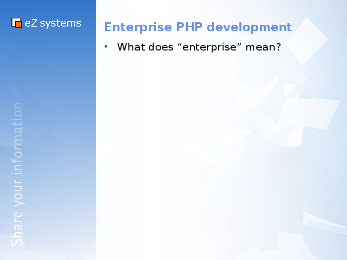 Enterprise Php Development
