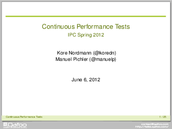 Ipc Se Continuous Performance Tests