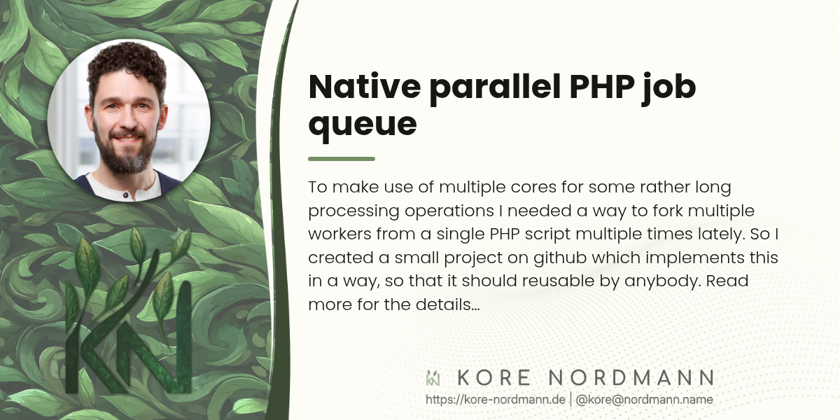 Native parallel PHP job queue