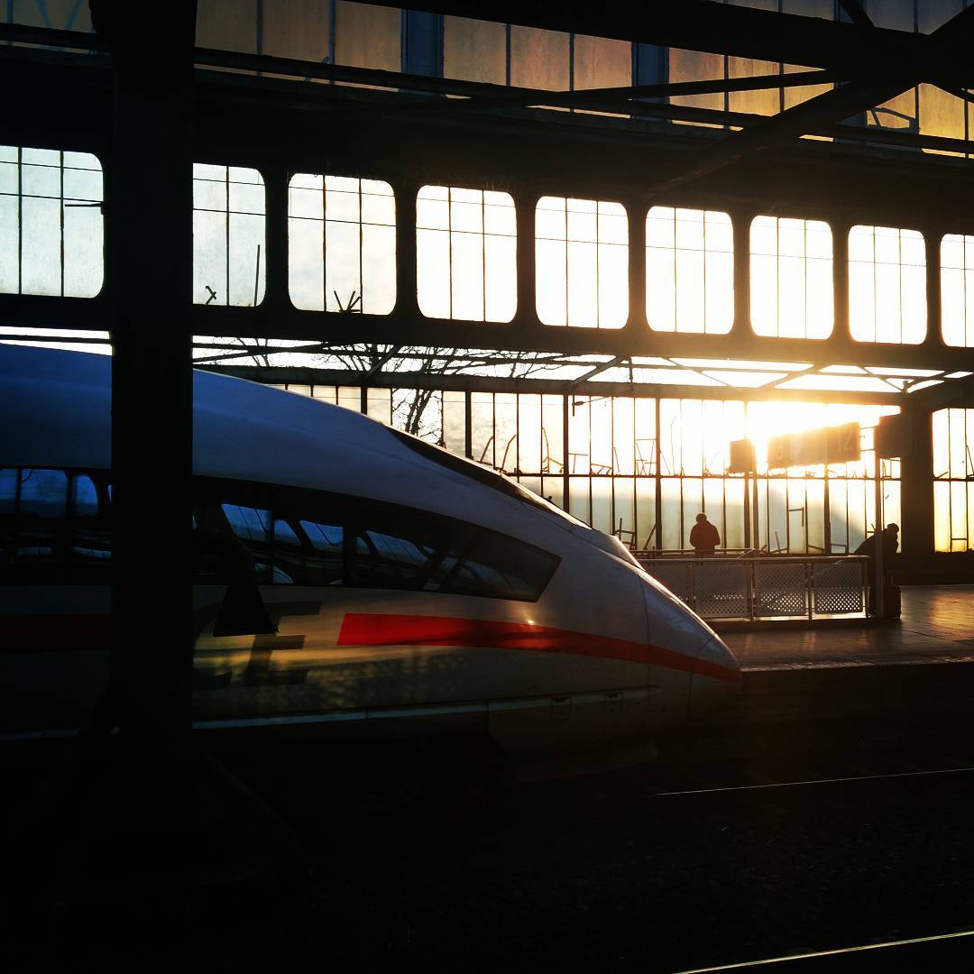 This very special charme of #duisburg main station during #sunset...
