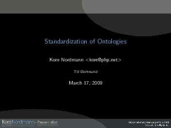 Standardization Of Ontologies Talk