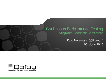 Shopware Community Day Continuous Performance Tests