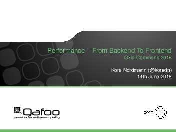 Oxid Commons Performance From Backend To Frontend